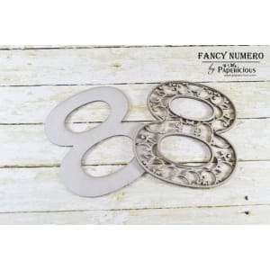 Papericious Layered Chipboard Numbers - 8