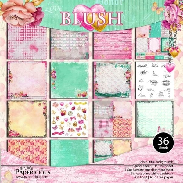 Papericious Premium Collection - Blush (12 by 12 patterned paper) papericious designer edition blush Papericious Premium Collection - Blush (12 by 12 patterned paper)