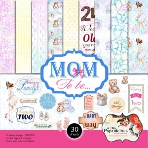 Papericious Designer Collection - Mom to Be (12 by 12 patterned paper)