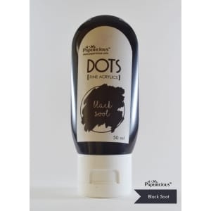 Papericious Fine Acrylic Colour (Dots) (50 ml) - Black Soot