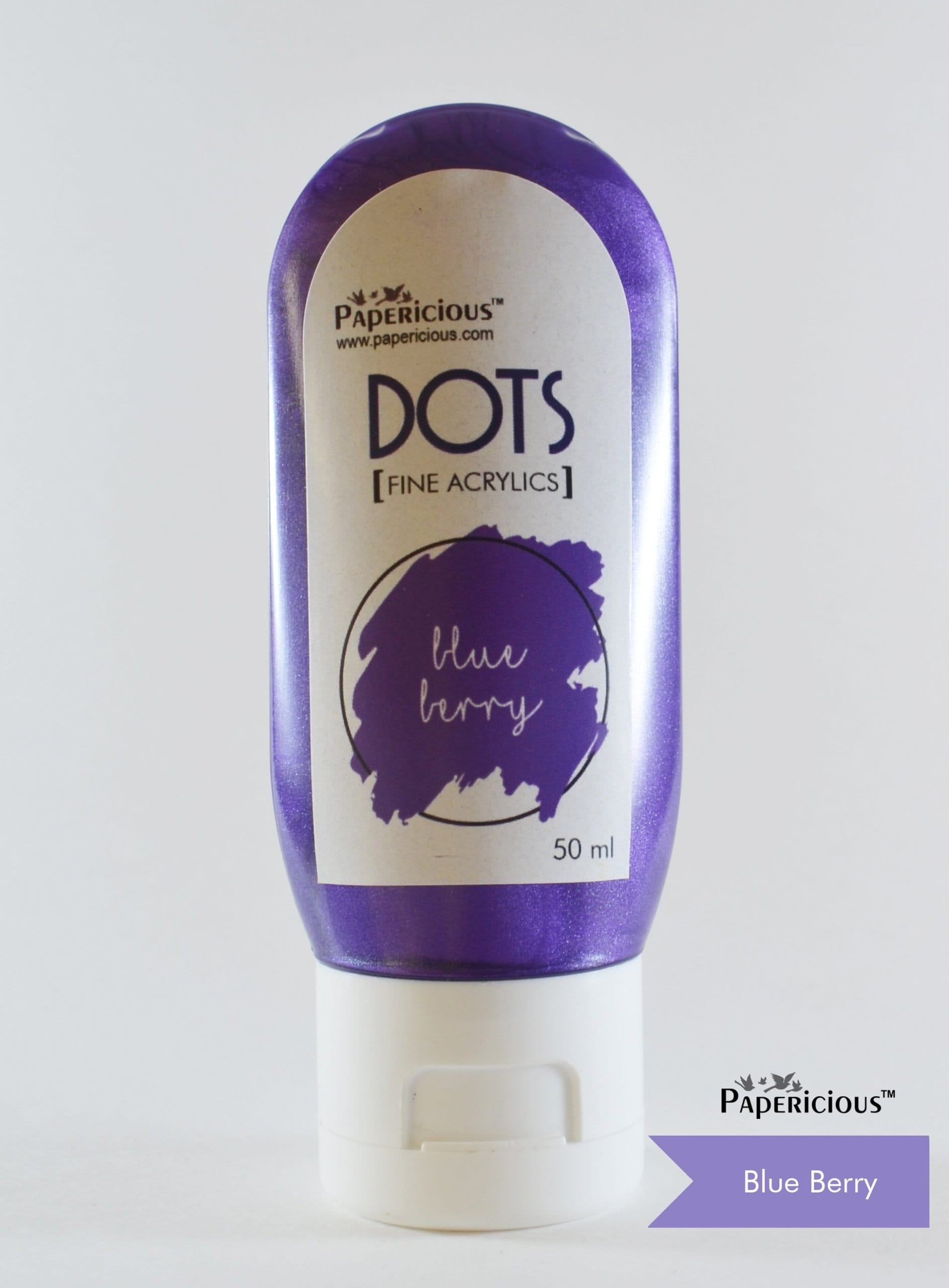Papericious Fine Acrylic Colour (Dots) (50 ml) - Blue Berry papericious fine acrylic paint Blue Berry scaled Papericious Fine Acrylic Colour (Dots) (50 ml) - Blue Berry