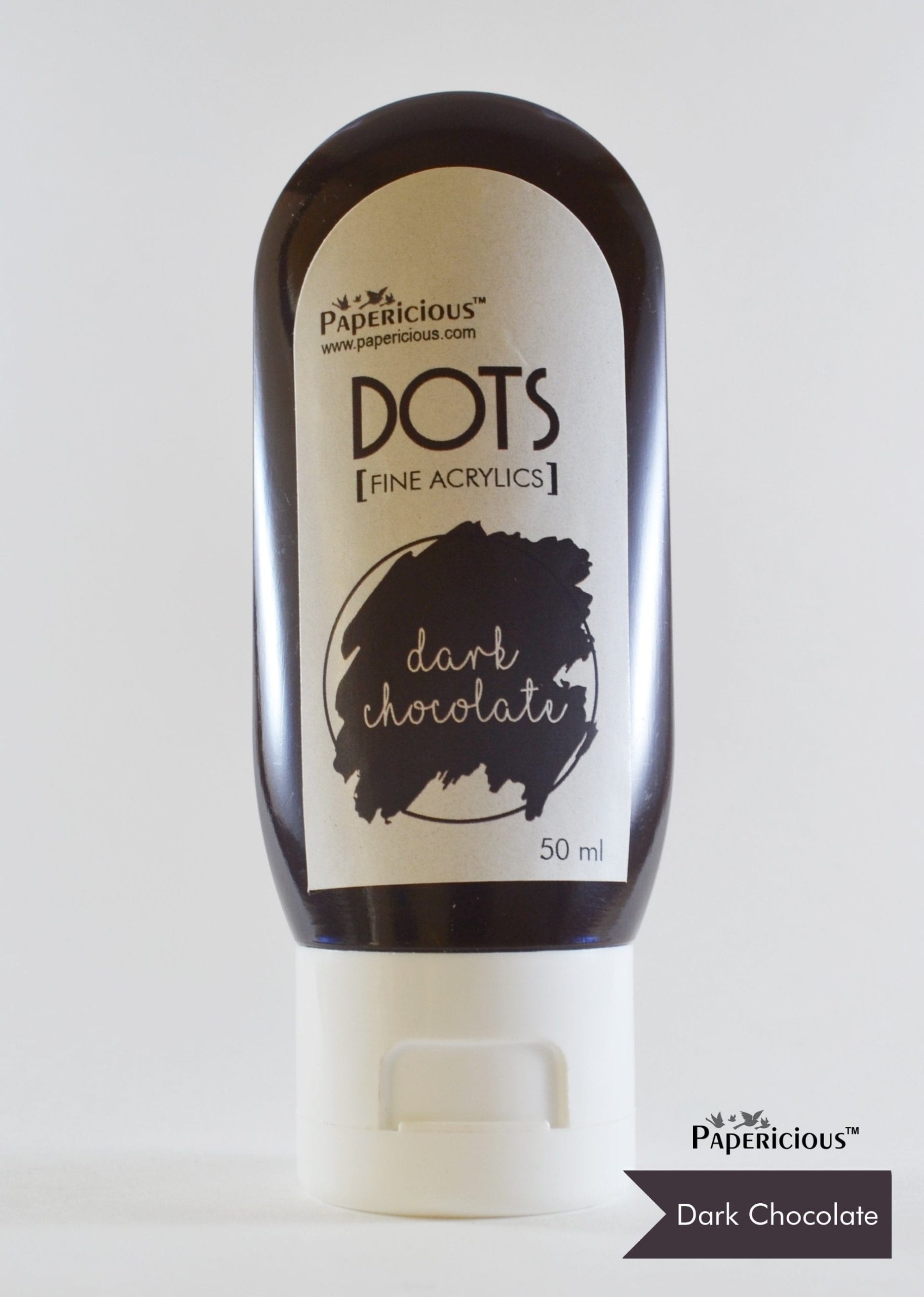 Papericious Fine Acrylic Colour (Dots) (50 ml) - Dark Choclate papericious fine acrylic paint Dark Chocolate scaled Papericious Fine Acrylic Colour (Dots) (50 ml) - Dark Choclate