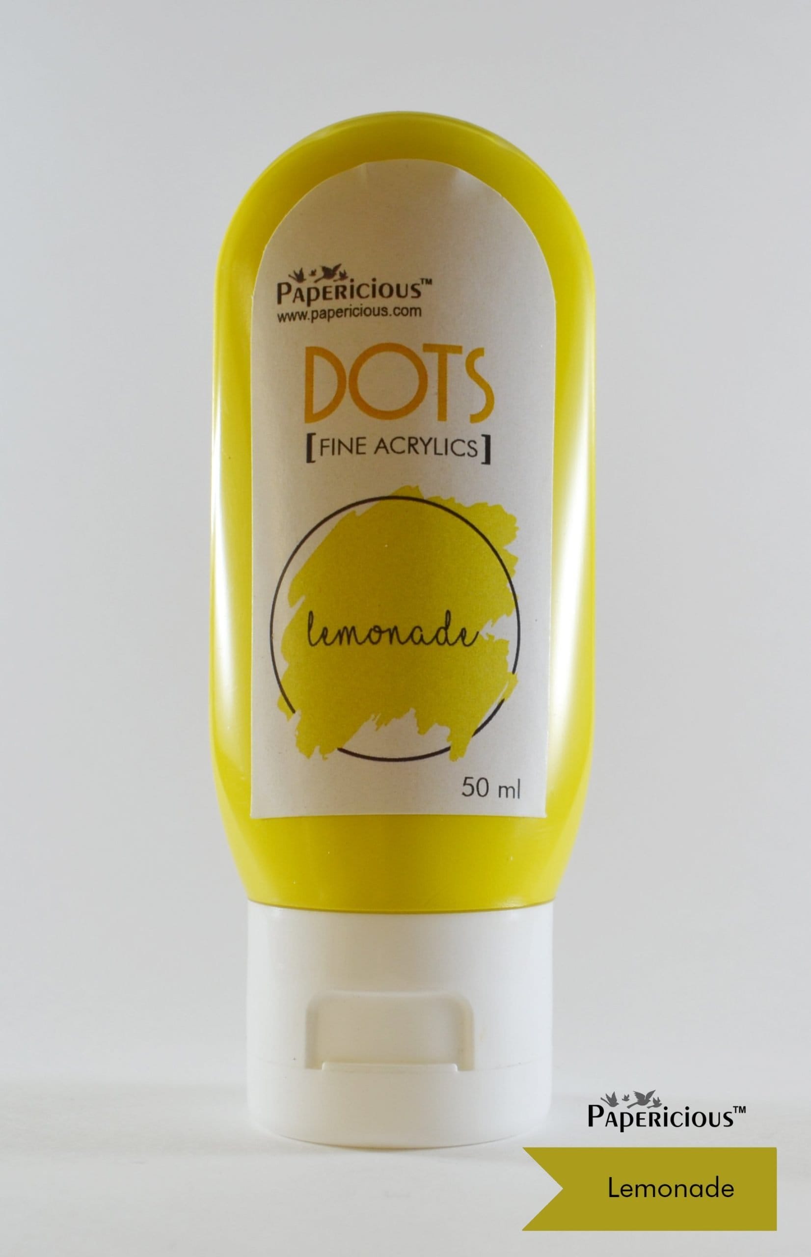 Papericious Fine Acrylic Colour (Dots) (50 ml) - Lemonade papericious fine acrylic paint Lemonade scaled Papericious Fine Acrylic Colour (Dots) (50 ml) - Lemonade