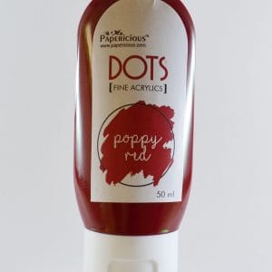 Papericious Fine Acrylic Colour (Dots) (50 ml) - Poppy Red