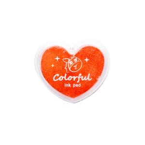 Colorful Heart shaped Ink Pad - Orange