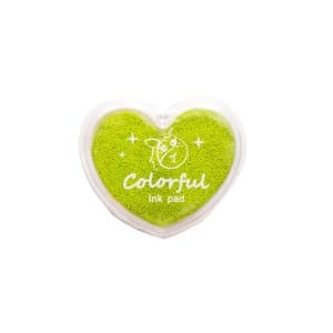 Colorful Heart shaped Ink Pad - Green