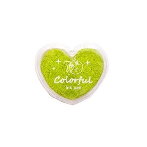 Colorful Heart shaped Ink Pad - Green