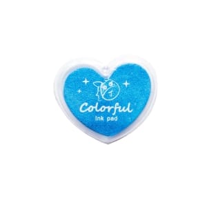 Colorful Heart shaped Ink Pad - Blue