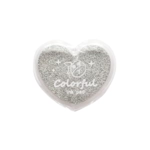 Colorful Heart shaped Ink Pad - Silver