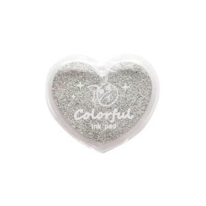 Colorful Heart shaped Ink Pad - Silver