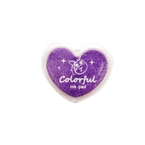 Colorful Heart shaped Ink Pad - Purple