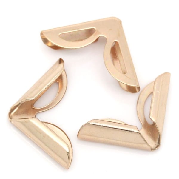 Metal Scrapbook Album Corners/Protectors (Set of 20 pcs) - Gold