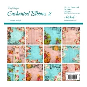 CrafTangles Scrapbook Paper Pack - Enchanted Blooms 2 (12"x12")