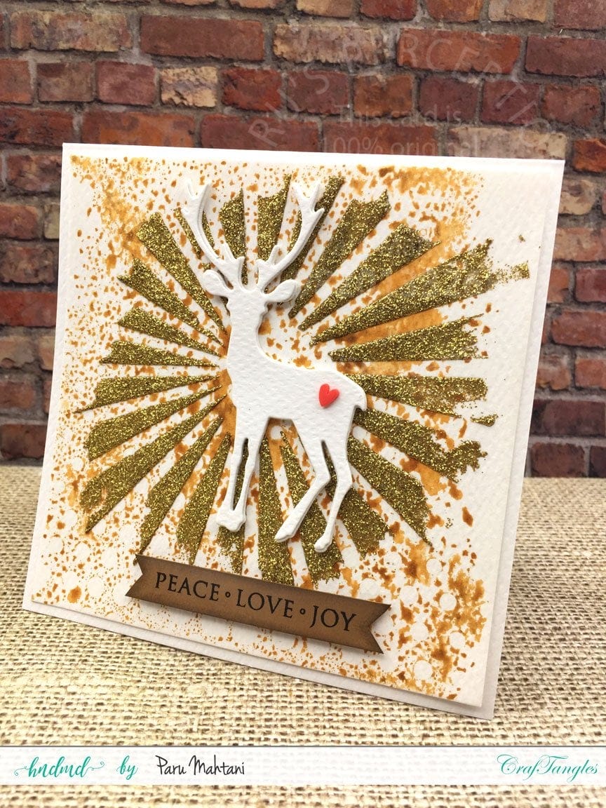 CrafTangles 6"x6" Stencil - Rays PAru Christmas Rays 1 PAru_Christmas_Rays_1