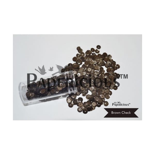 Papericious Cup Sequins - Brown Check