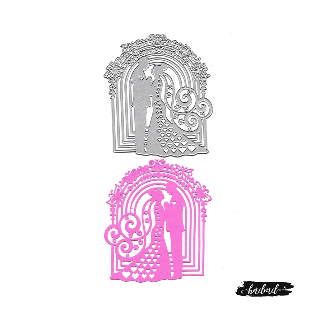 Steel Dies - Couple on a Wedding Day XY894 steel cutting dies CraftAdda Steel Dies - Couple on a Wedding Day