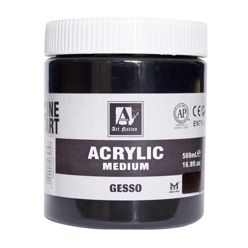 Art Nation Acrylic Gesso Black (500 ml) art nation 500ml gesso black Art Nation Acrylic Gesso Black (500 ml)