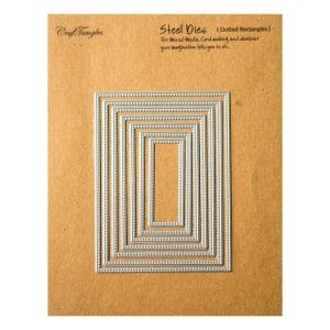 CrafTangles Steel Dies - Dotted Rectangles (Set of 7 dies)