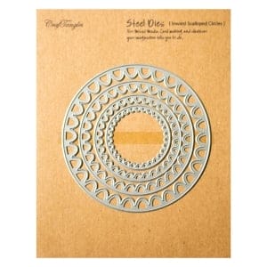 CrafTangles Steel Dies - Inward Scalloped Circles (Set of 4 dies)