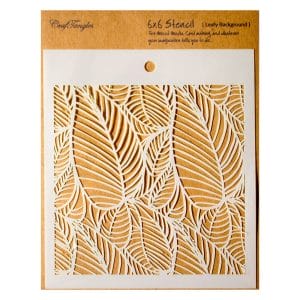 CrafTangles 6"x6" Stencil - Leafy Background