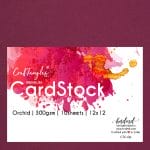 CrafTangles Premium cardstock 12" by 12" (300 gsm) (Set of 10 sheets) - Orchid