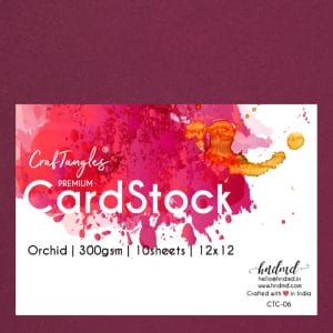 CrafTangles Premium cardstock 12" by 12" (300 gsm) (Set of 10 sheets) - Orchid