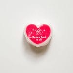 Colorful Heart shaped Ink Pad - Hot Pink