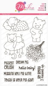 Mudra Craft Stamps - Pig Day