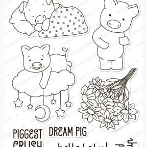 Mudra Craft Stamps - Pig Day
