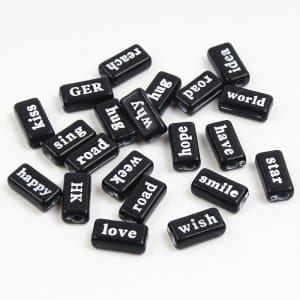Black Word Tiles (Pack of 50 tiles)
