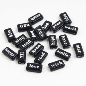 Black Word Tiles (Pack of 50 tiles)
