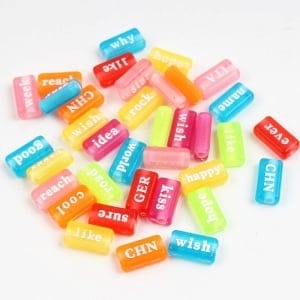Coloured Word Tiles (Pack of 50 tiles)