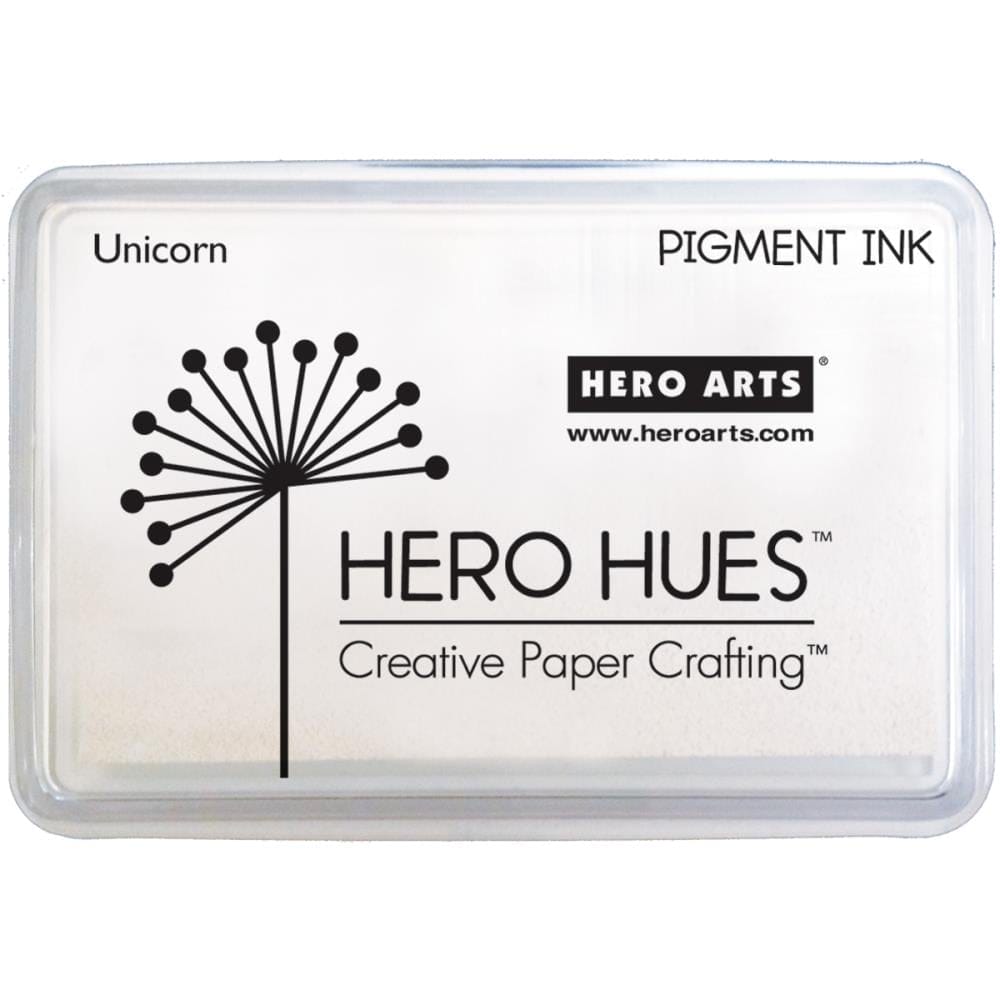 Hero Hues Pigment Ink Pad - Unicorn White Hero arts hues unicorn white dye ink pad AF249 Hero Hues Pigment Ink Pad - Unicorn White