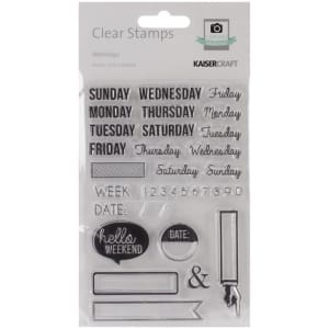 KaiserCraft Captured Moments Clear Stamps - Weekdays