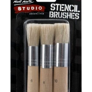 Mont Marte Stencil Brushes (Set of 3 brushes)