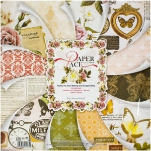 EnoGreeting Scrapbook paper pack - Florals (PS023) (Set of 24 sheets and 1 die cut sheets)