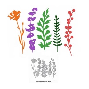 Steel Dies - Leaves and Flowers (Set of 5 dies) (XY1108)