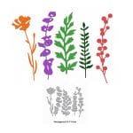 Steel Dies - Leaves and Flowers (Set of 5 dies) (XY1108)