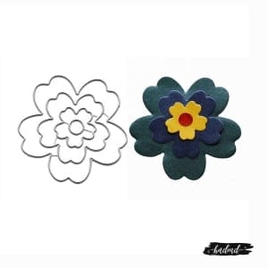 Steel Cutting Dies - 5 petal flowers dies (Set of 4 dies)