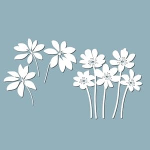 Steel Border Dies - Pretty Flowers (Set of 4 dies)
