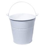 Mini Bucket with bail (3 by 2.2 inch) - White