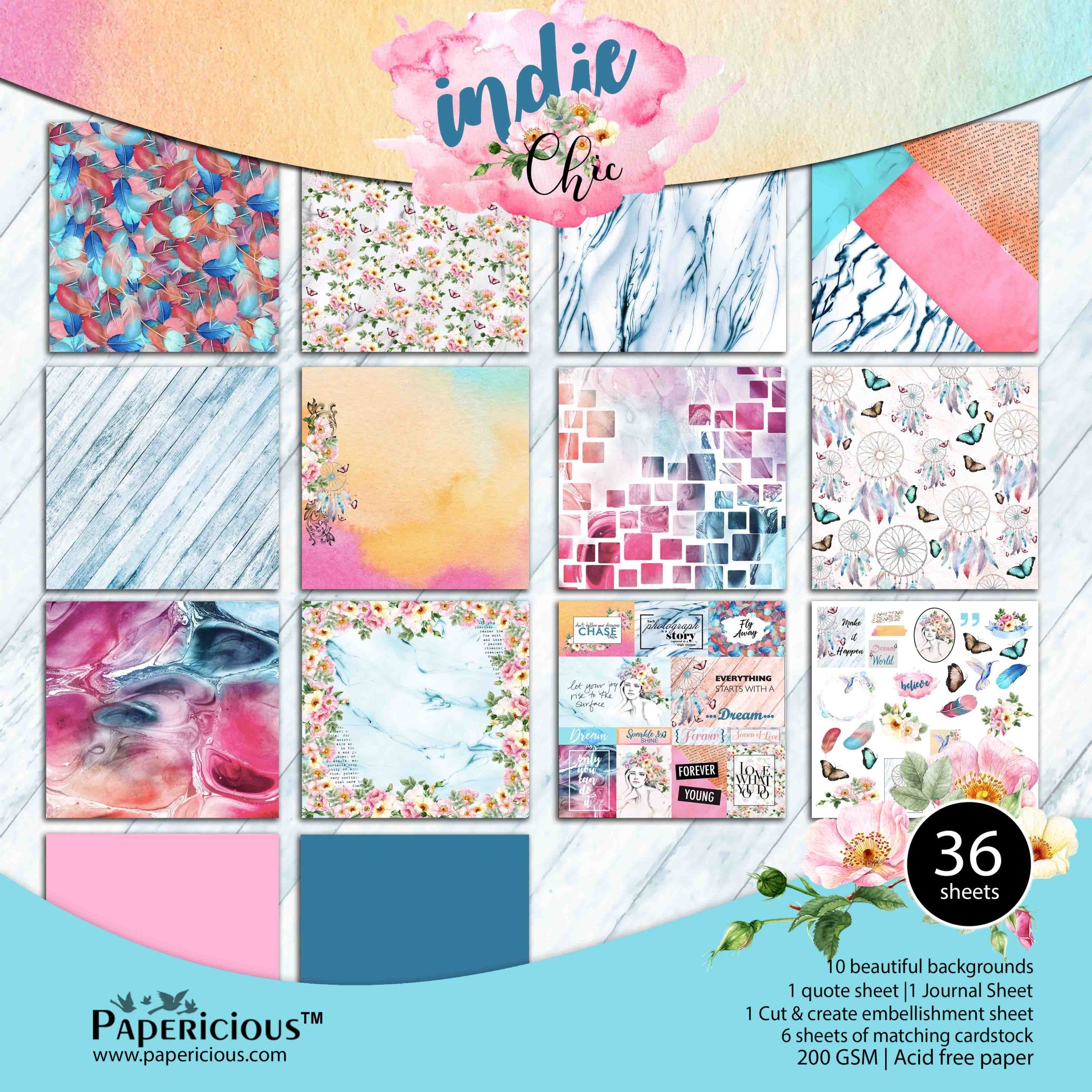 Papericious Premium Collection - Indie Chic (12 by 12 patterned paper)