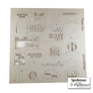 Papericious Themed Chipboard Elements - Gentleman