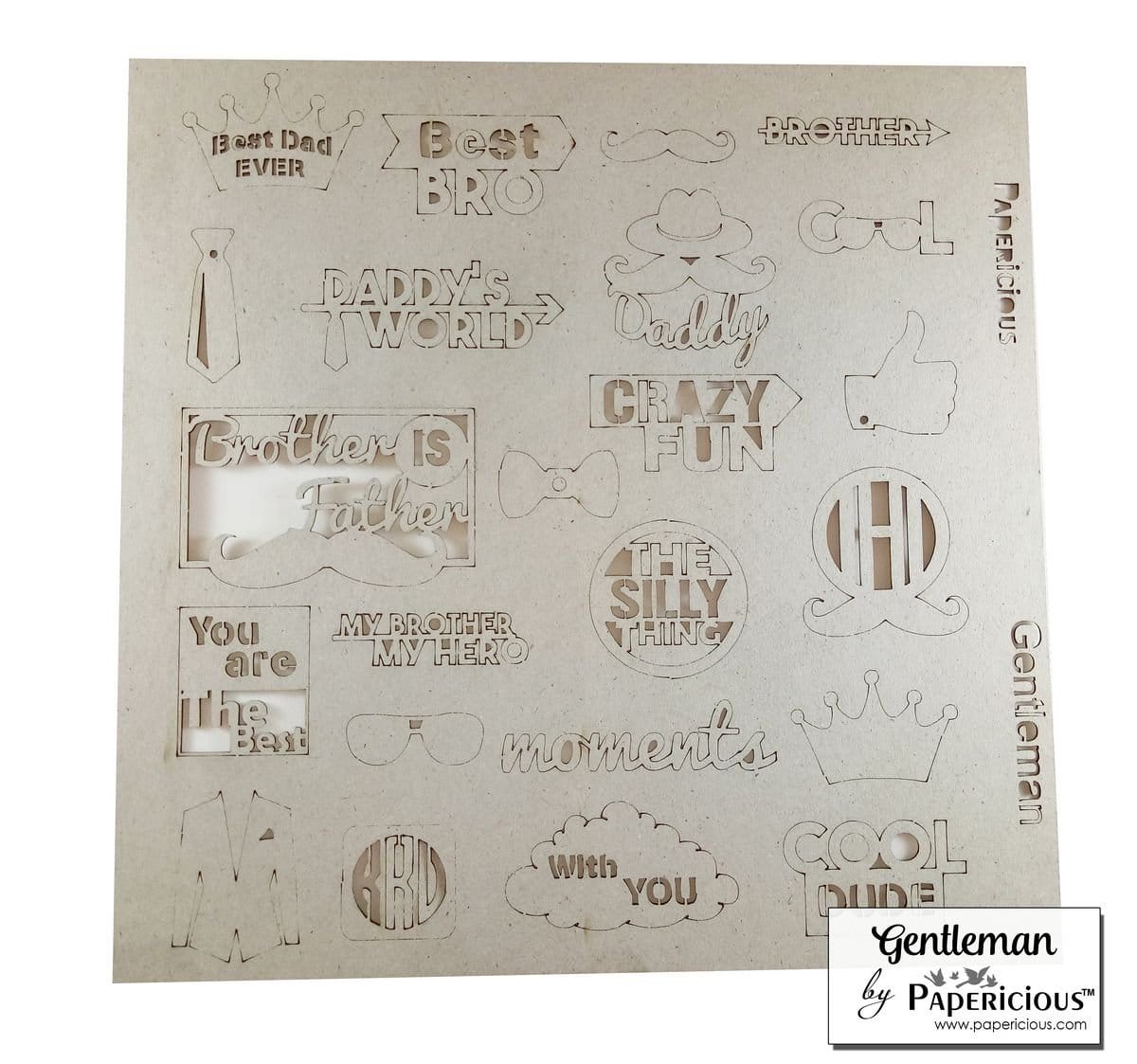 Papericious Themed Chipboard Elements - Gentleman papericious chippies gentleman Papericious Themed Chipboard Elements - Gentleman
