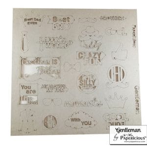 Papericious Themed Chipboard Elements - Gentleman