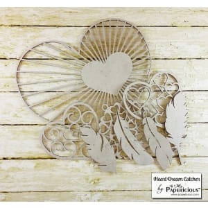 Papericious Collage Chipboard Elements - Heart Dream Catcher Kit