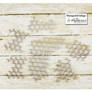 Papericious Collage Chipboard Elements - Honeycomb Collage