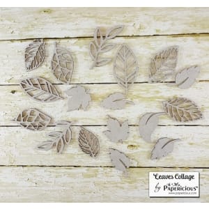 Papericious Collage Chipboard Elements - Leaves Collage