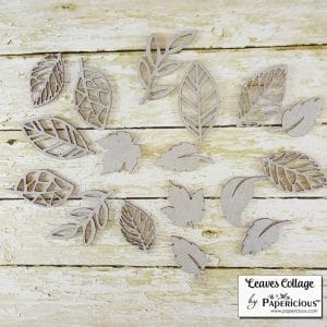 Papericious Collage Chipboard Elements - Leaves Collage