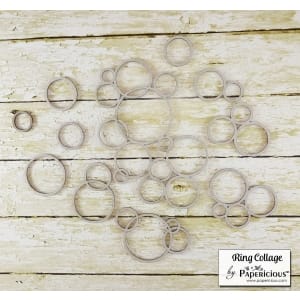 Papericious Collage Chipboard Elements - Ring Collage